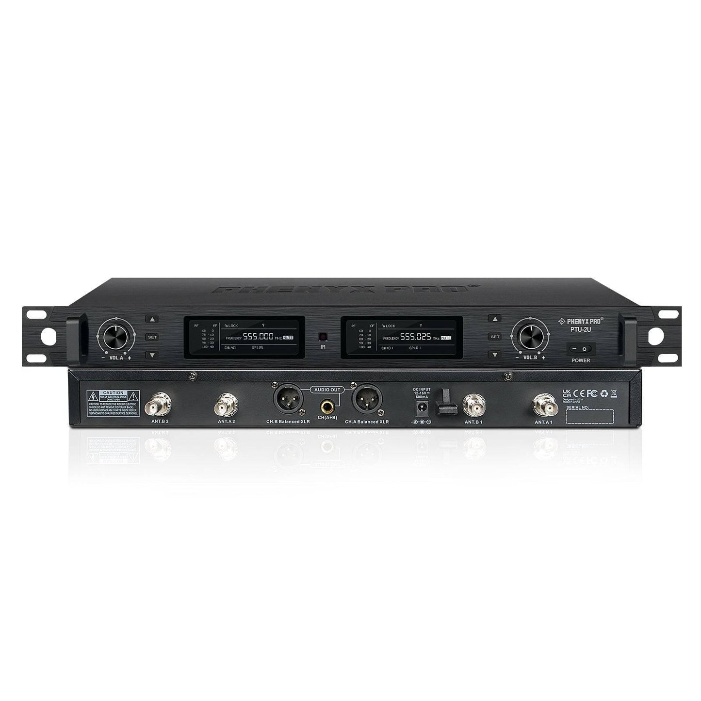PTU-2U-1H1B | True Diversity Dual Wireless Microphone System - MSM AV - MSMAV