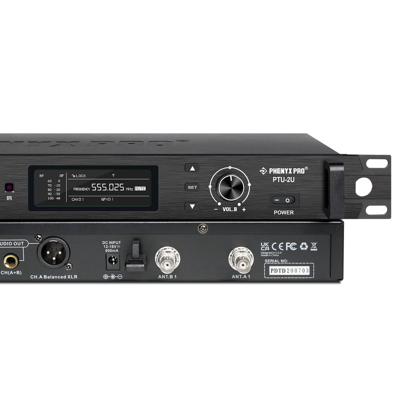 PTU-2U-1H1B | True Diversity Dual Wireless Microphone System - MSM AV - MSMAV