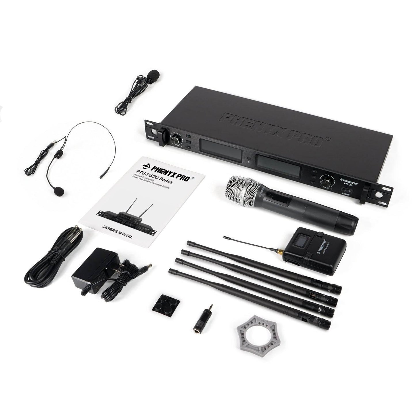 PTU-2U-1H1B | True Diversity Dual Wireless Microphone System - MSM AV - MSMAV