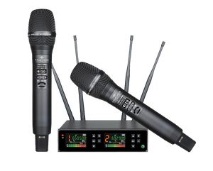 AIR-B2 2 Channel UHF Wireless Microphone System with Rechargeable Handheld Mics - TRUEWAVE PRO, Microphones, TRUEWAVE PRO at MSMAV