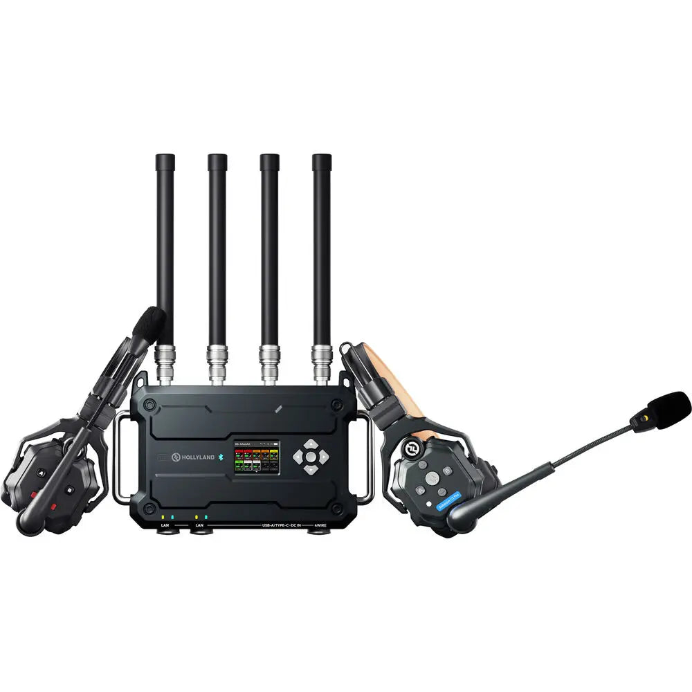 Hollyland Solidcom C1 Pro Roaming Hub 10S Full-Duplex Wireless Intercom System with 10 Single-Ear Headsets (V-Mount), Wireless Intercom System, Hollyland at MSMAV