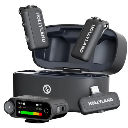 Hollyland LARK MAX 2 Combo 2-Person Wireless Microphone System for Cameras and Mobile Devices