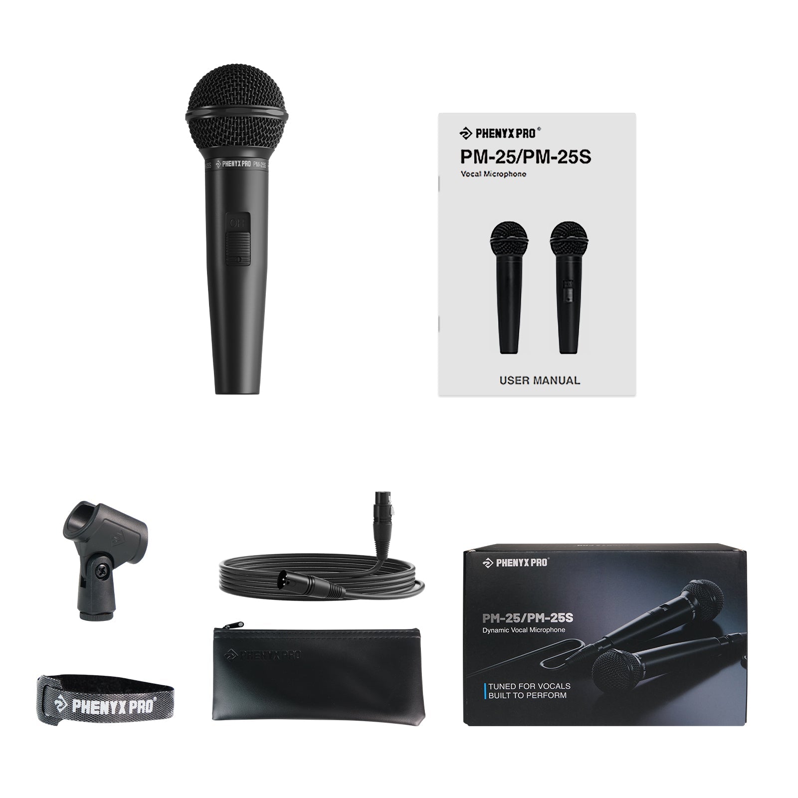 PM-25S | Wired Dynamic Cardioid Vocal Microphone with ON/OFF Switch, , MSM AV - Authorised Dealer Australia at MSMAV