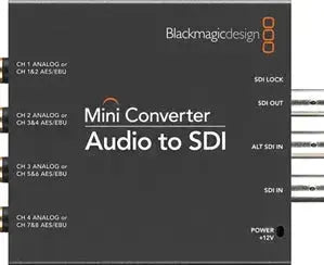 Blackmagic Design Mini Converter Audio to SDI 4K | Stocked in AU