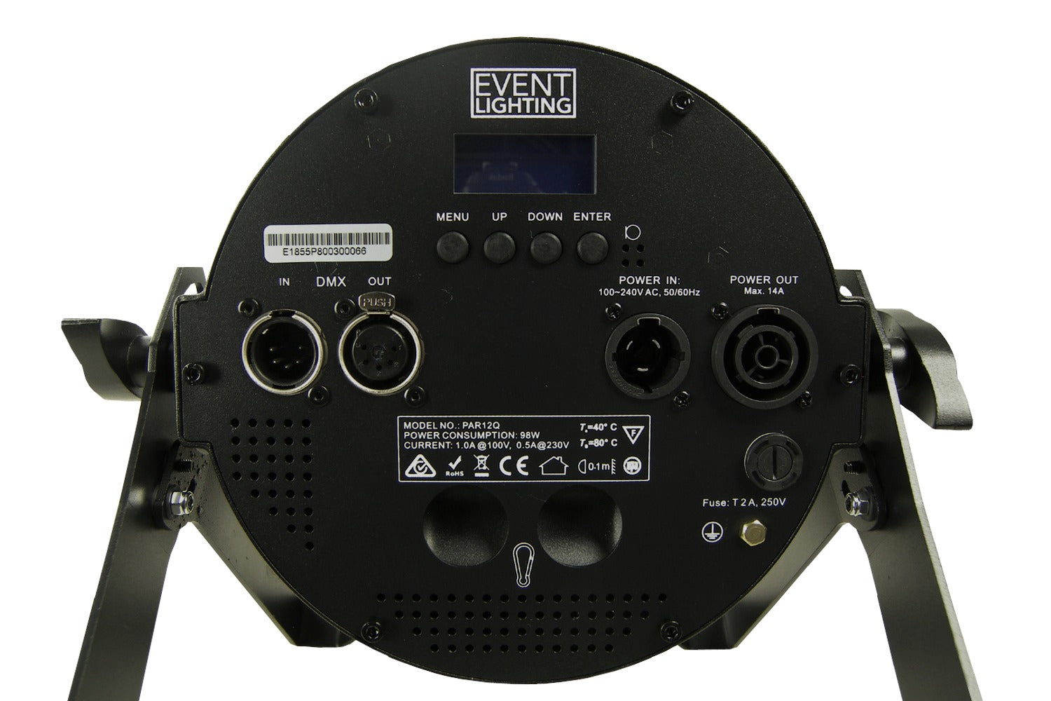 Event Lighting PAR12Q LED Flat Pro Par 12x8W RGBW at MSMAV
