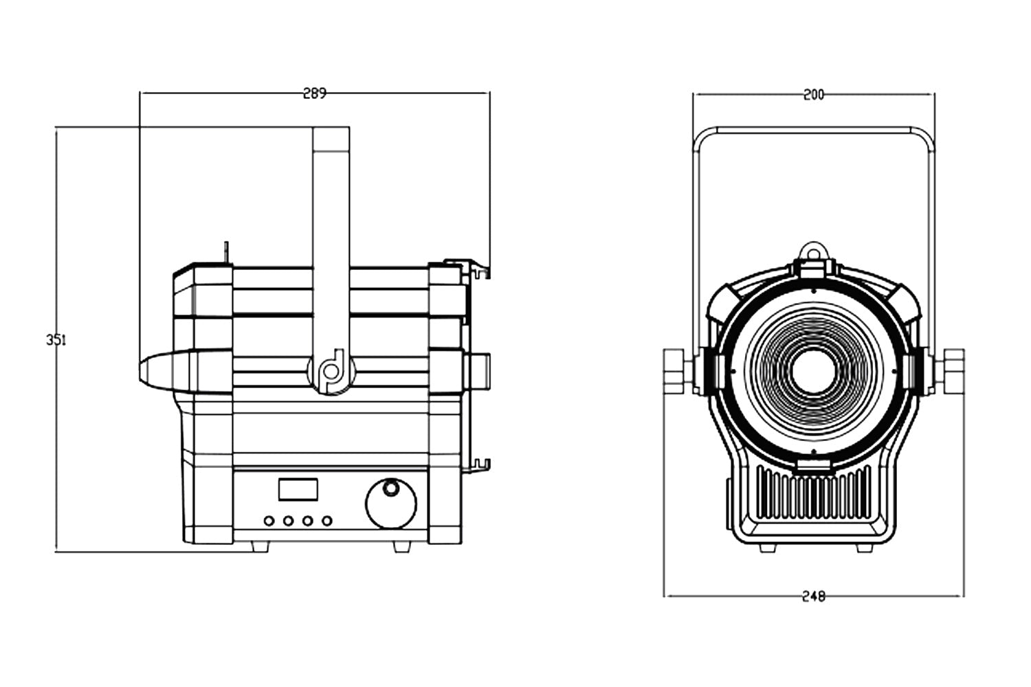 OPERAC100VWF - Compact Fresnel Engine with 100W COB Variable White LED at MSMAV
