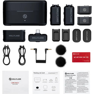 Hollyland Lark Max 2 Wireless Microhpone Combo Kit for 2 Person With 2 Microphones | Stocked in AU