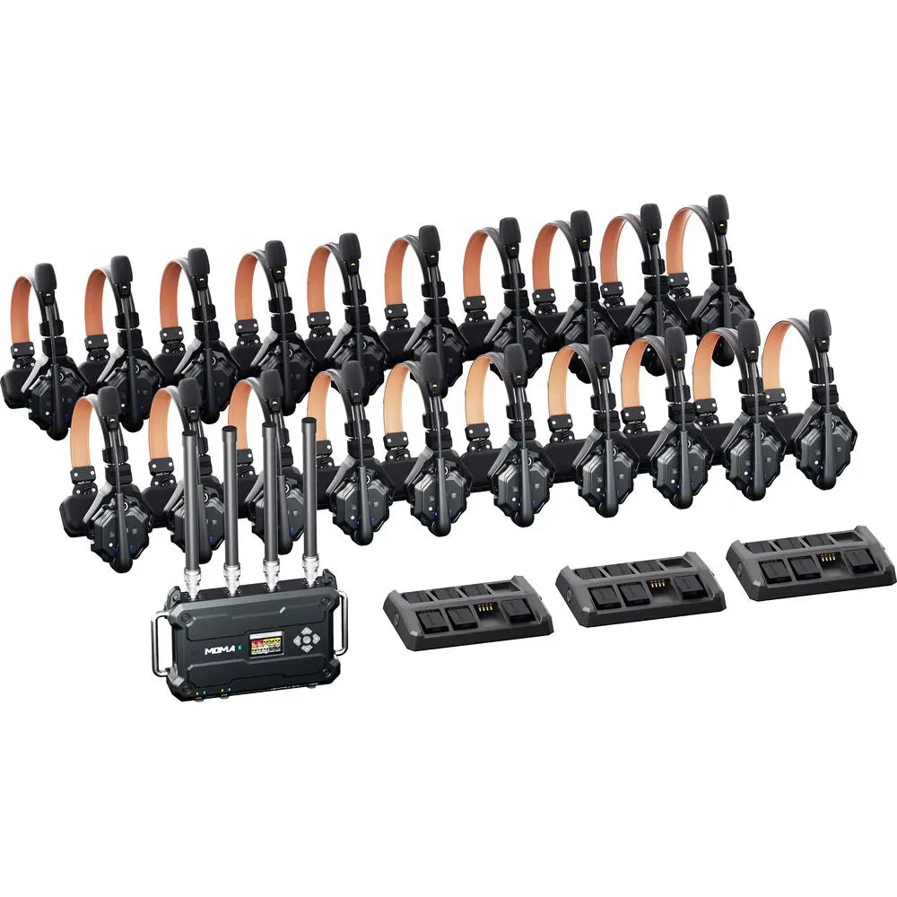 Hollyland Solidcom C1 Pro Roaming Hub 10S Full-Duplex Wireless Intercom System with 20 Single-Ear Headsets | Stocked in AU