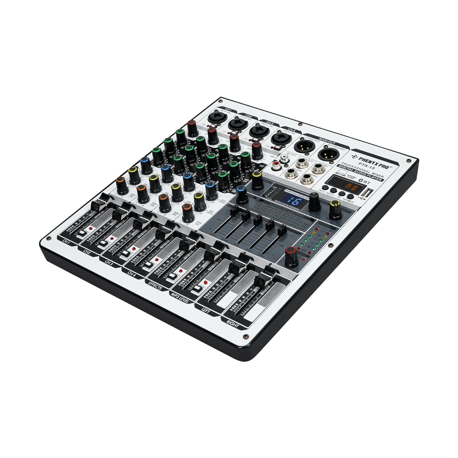PTX-15 | 4-Channel Audio Mixer w/ 16 DSP Effects | Stocked in AU