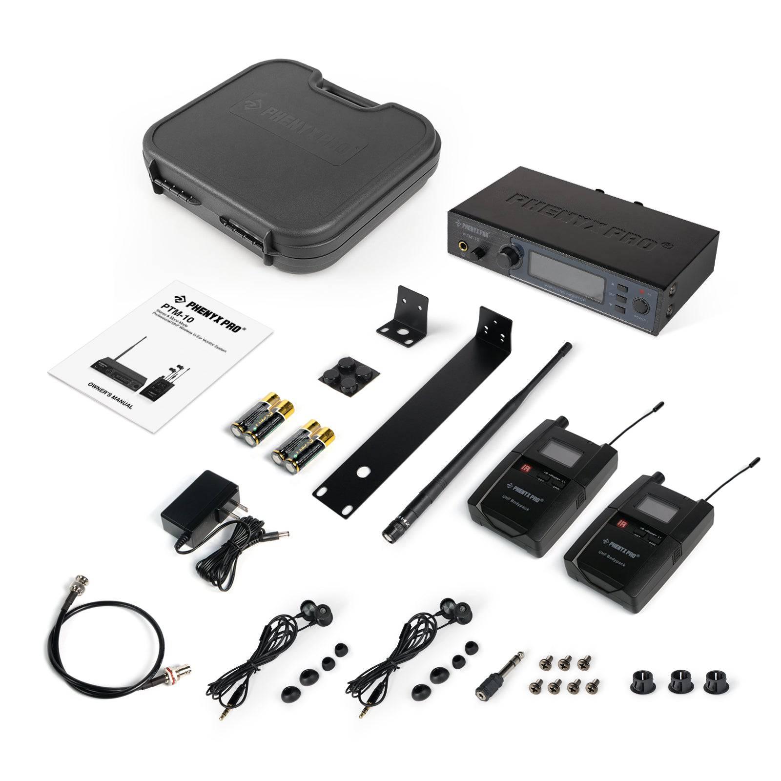 PTM-10-2B | UHF Stereo Wireless In-Ear Monitor System - MSM AV - MSMAV