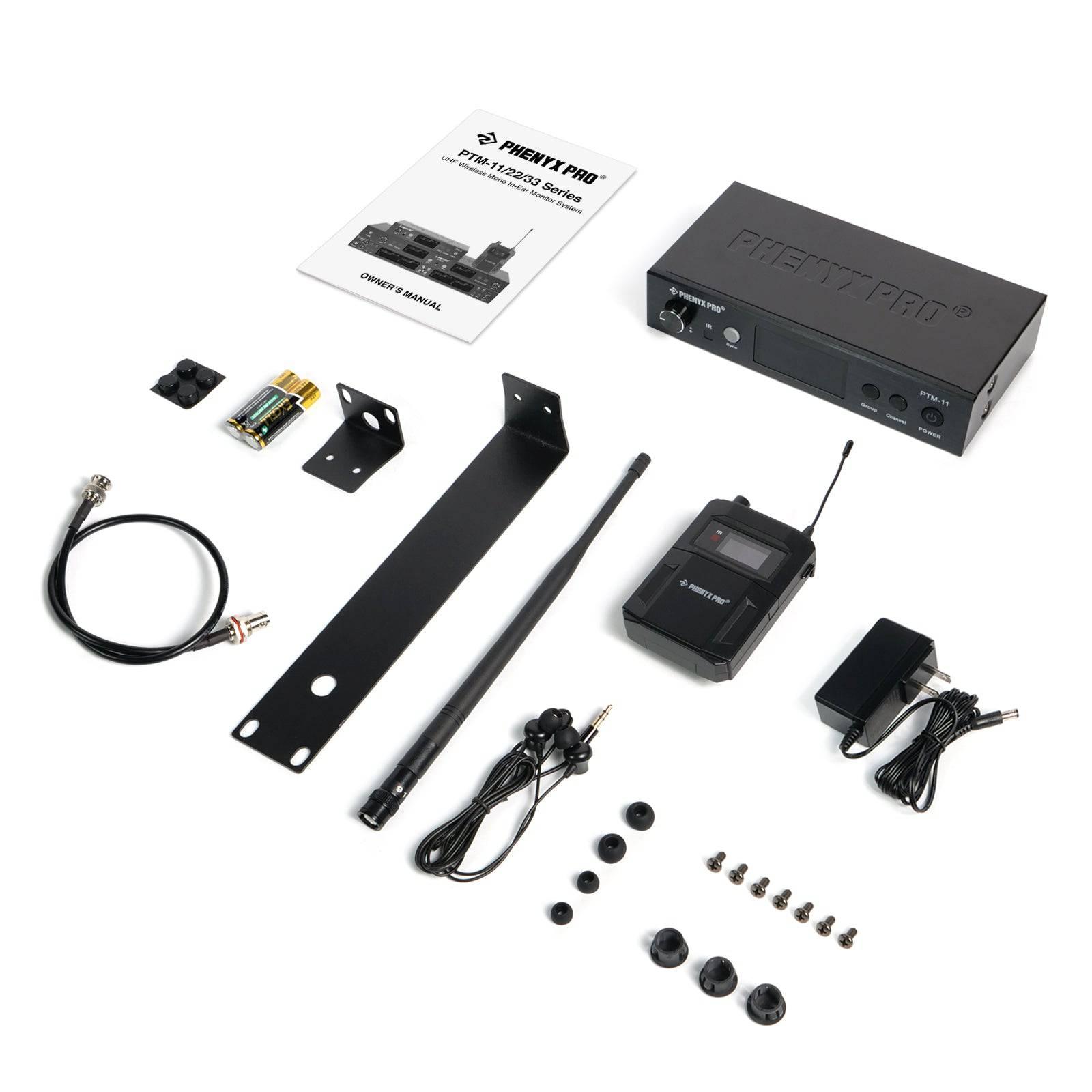 PTM-11-1B | UHF Mono Wireless In-Ear Monitor System w/ 1 Loop Output - MSM AV - MSMAV