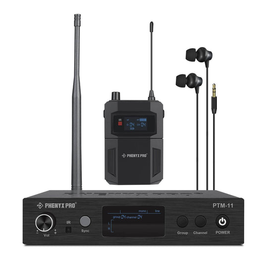 PTM-11-1B | UHF Mono Wireless In-Ear Monitor System w/ 1 Loop Output - MSM AV - MSMAV
