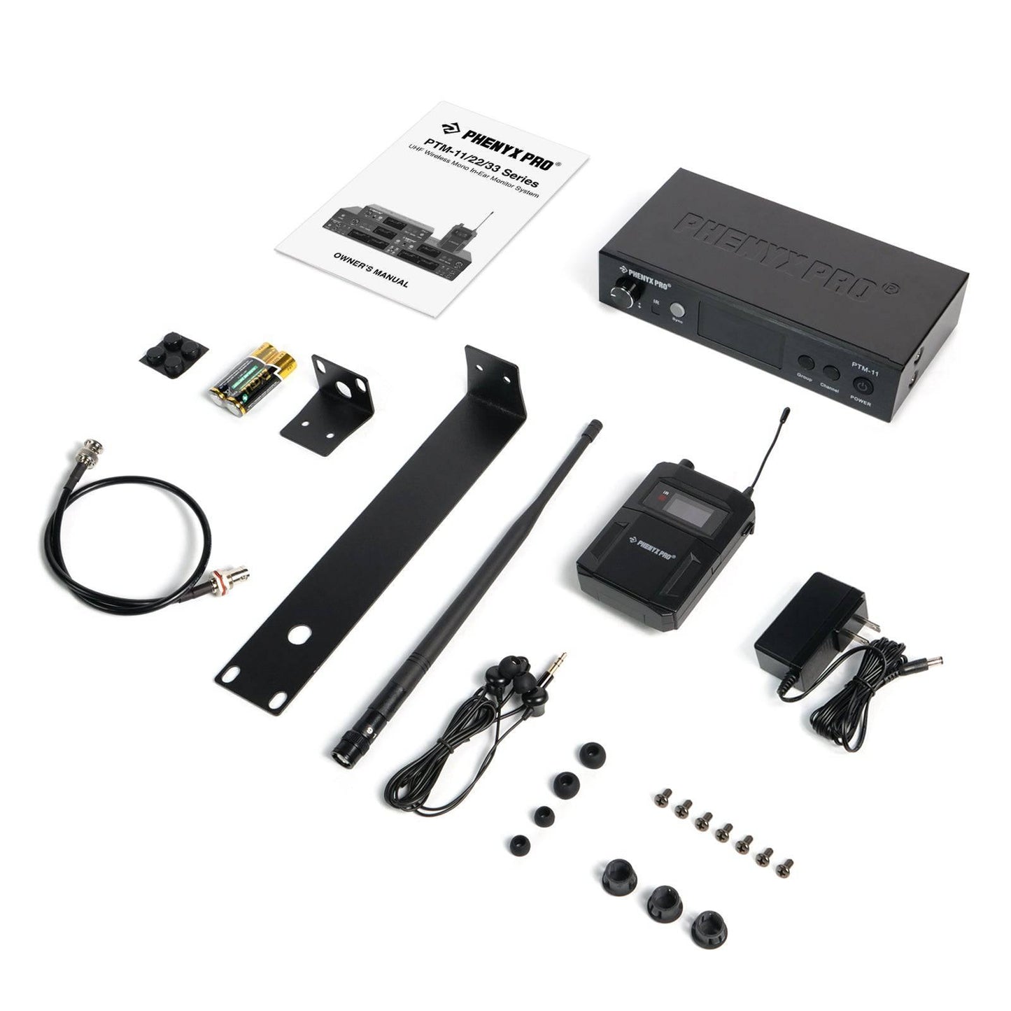 PTM-11-1B | UHF Mono Wireless In-Ear Monitor System w/ 1 Loop Output - MSM AV - MSMAV