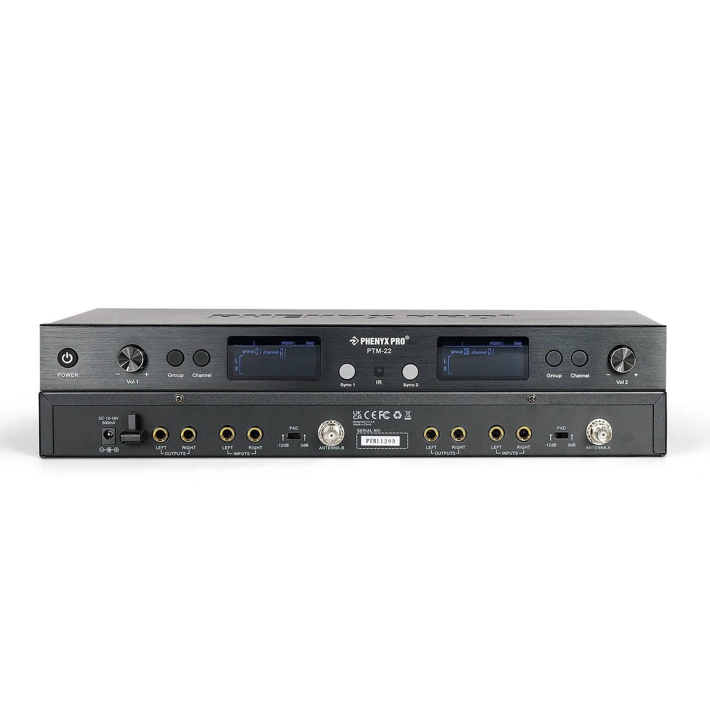 PTM-22-2B | UHF Mono Wireless In-Ear Monitor System w/ 2 Loop Outputs - MSM AV - MSMAV