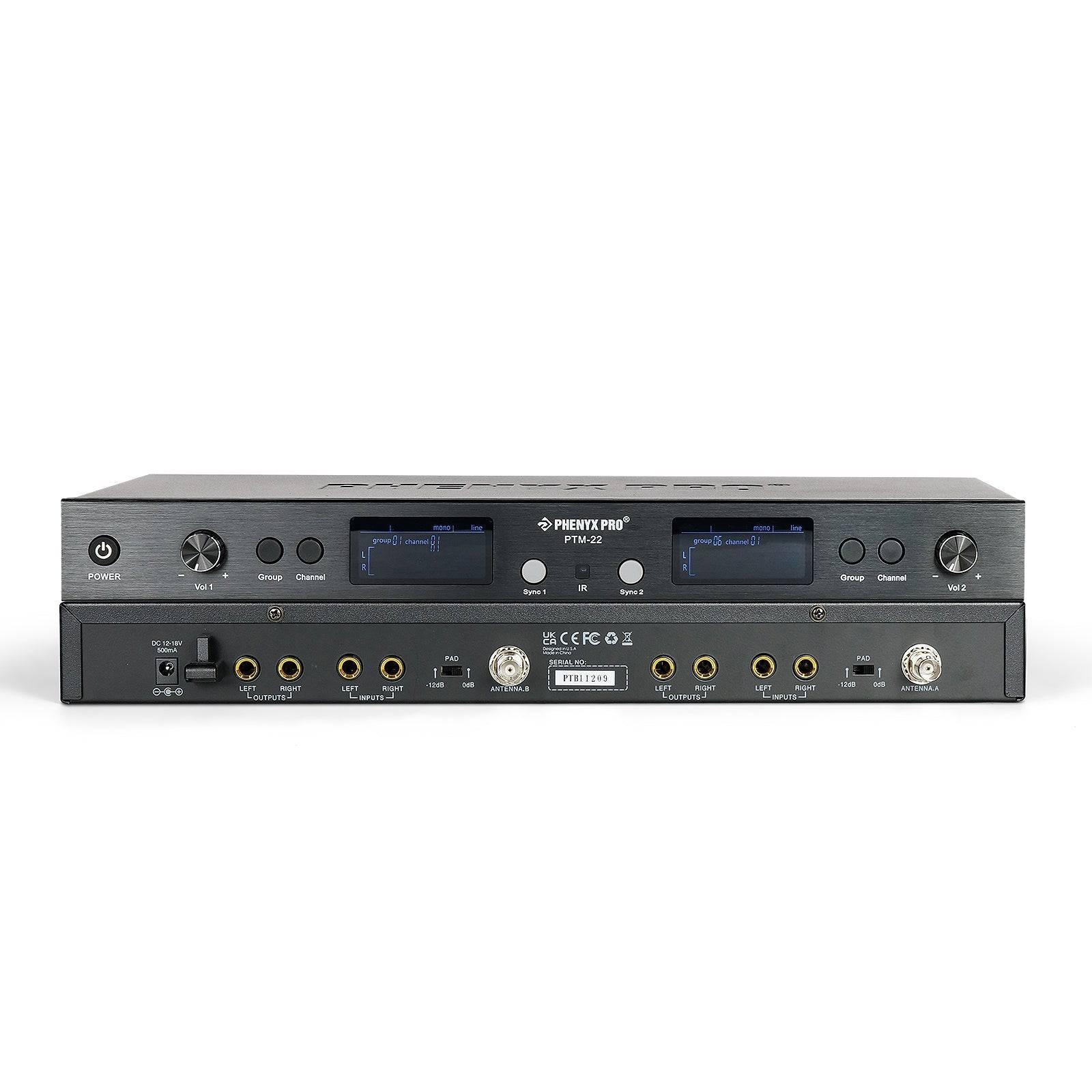 PTM-22-4B | UHF Mono Wireless In-Ear Monitor System w/ 2 Loop Outputs - MSM AV - MSMAV