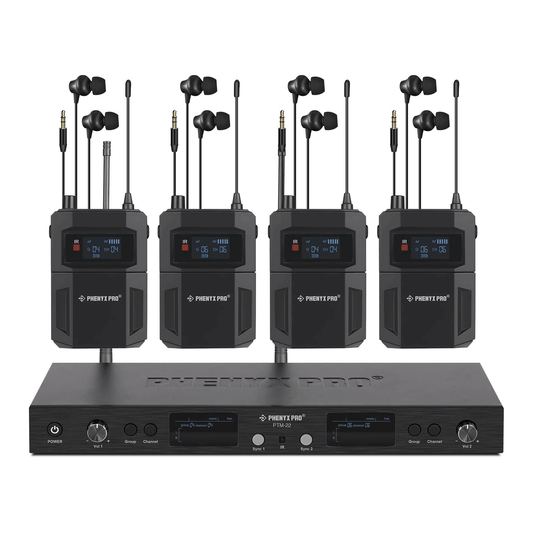 PTM-22-4B | UHF Mono Wireless In-Ear Monitor System w/ 2 Loop Outputs - MSM AV - MSMAV