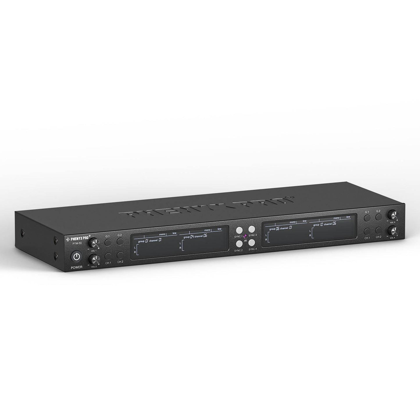 PTM-33-4B | UHF Mono Wireless In-Ear Monitor System w/ 4 Loop Outputs - MSM AV - MSMAV