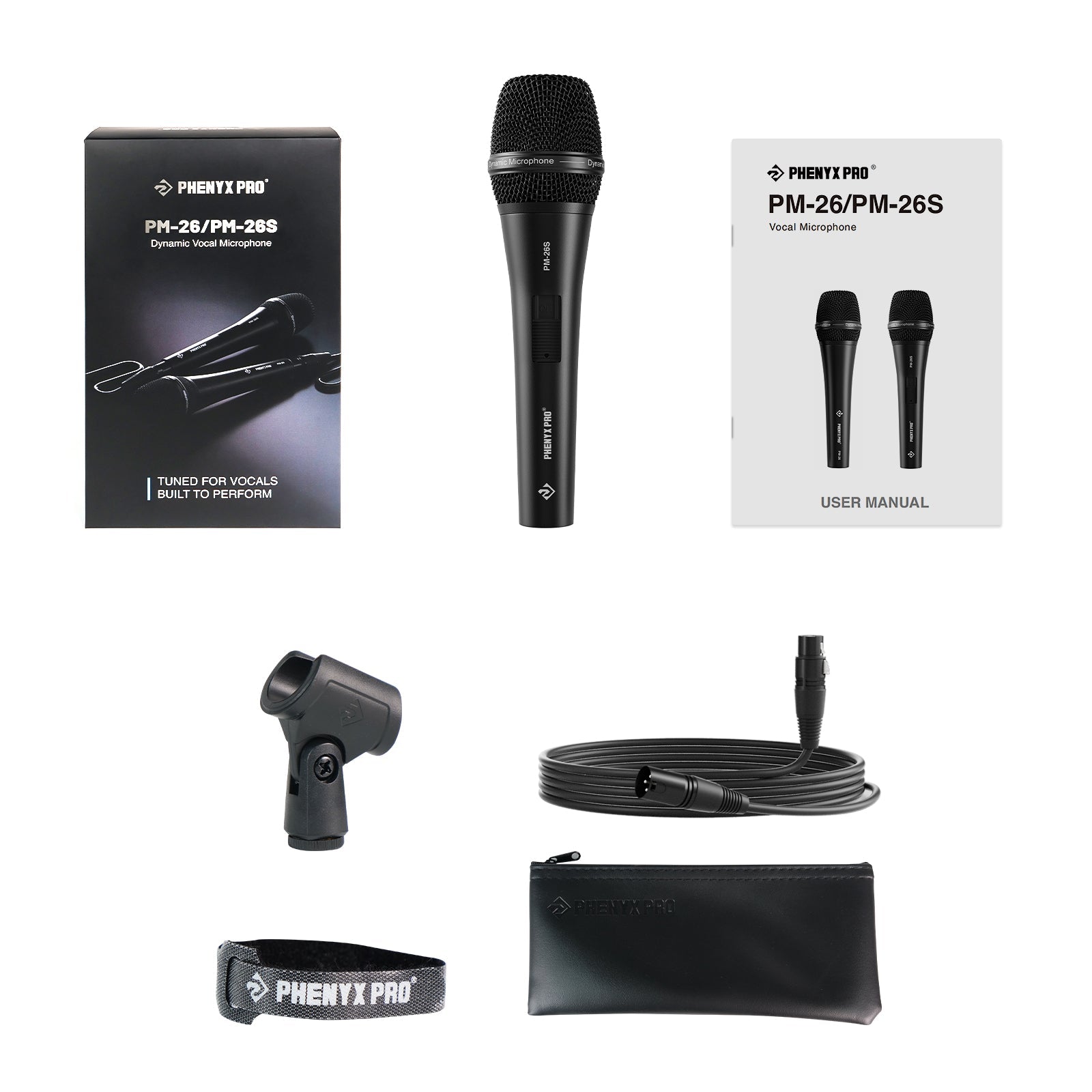 PM-26S | Wired Dynamic Supercardioid Vocal Microphone with ON/OFF Switch | Stocked in AU