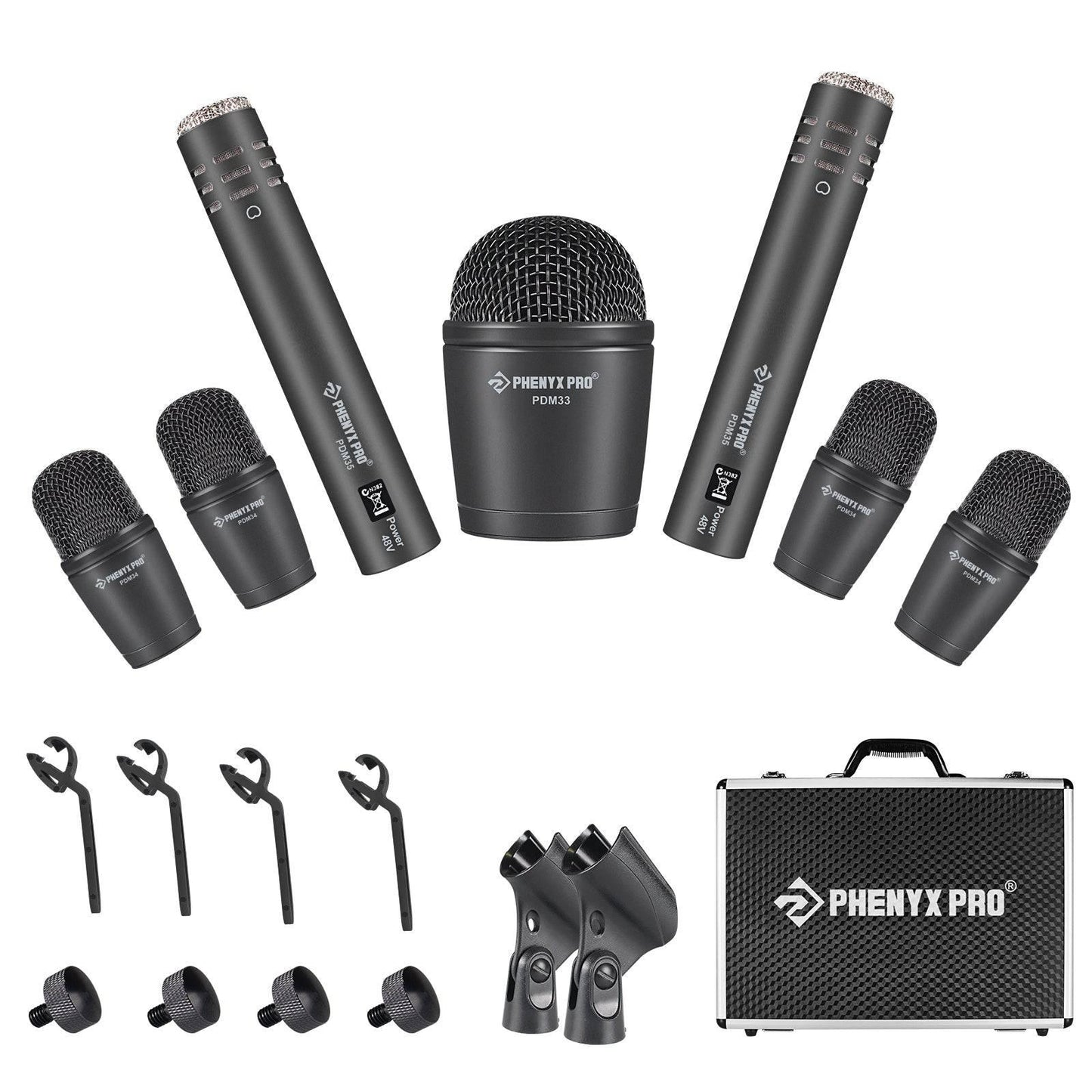 PTD-10 | 7-Piece Drum Microphone Kit w/ Cardioid Patterns - MSM AV - MSMAV