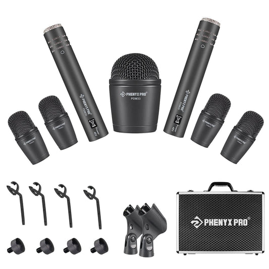PTD-10 | 7-Piece Drum Microphone Kit w/ Cardioid Patterns - MSM AV - MSMAV