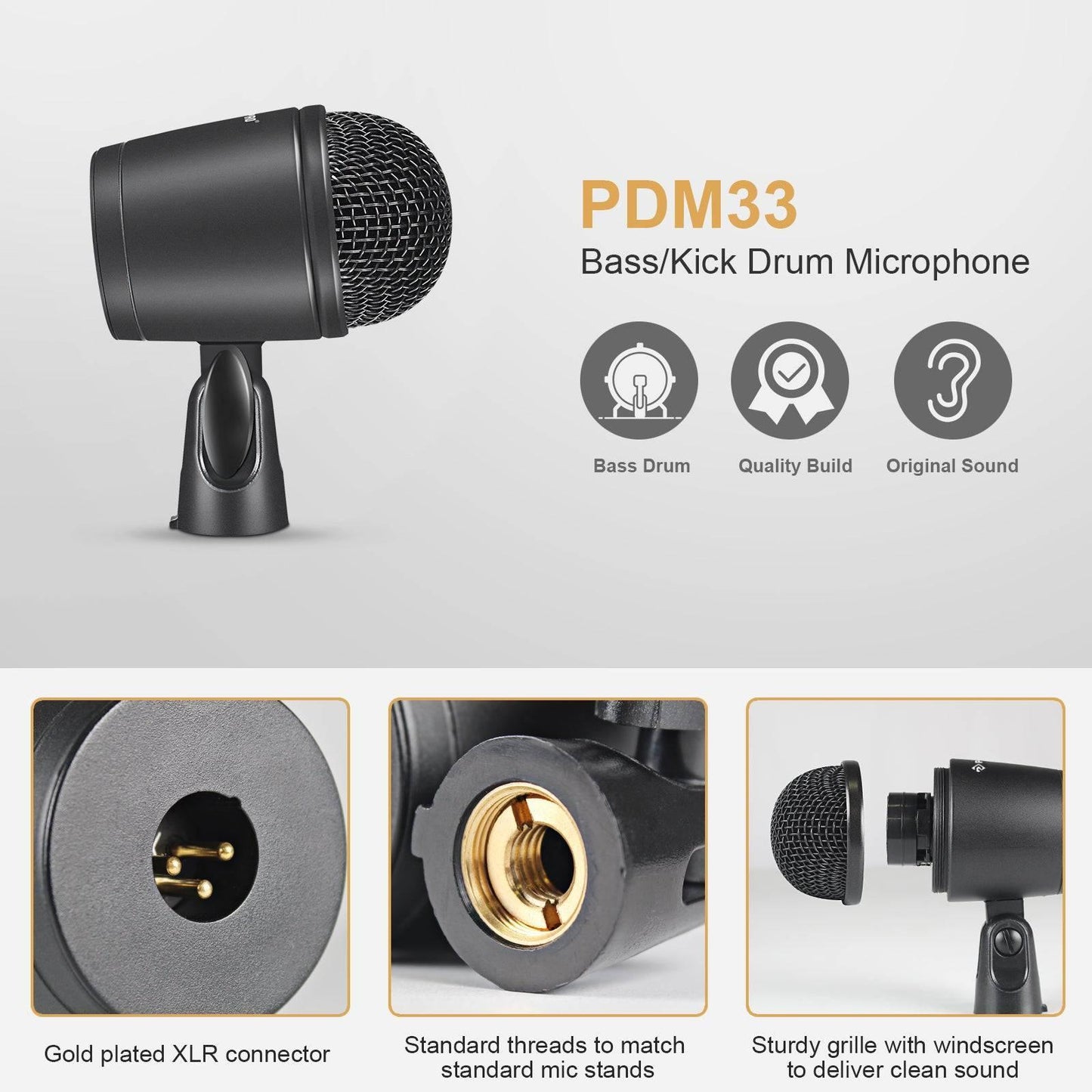 PTD-10 | 7-Piece Drum Microphone Kit w/ Cardioid Patterns - MSM AV - MSMAV