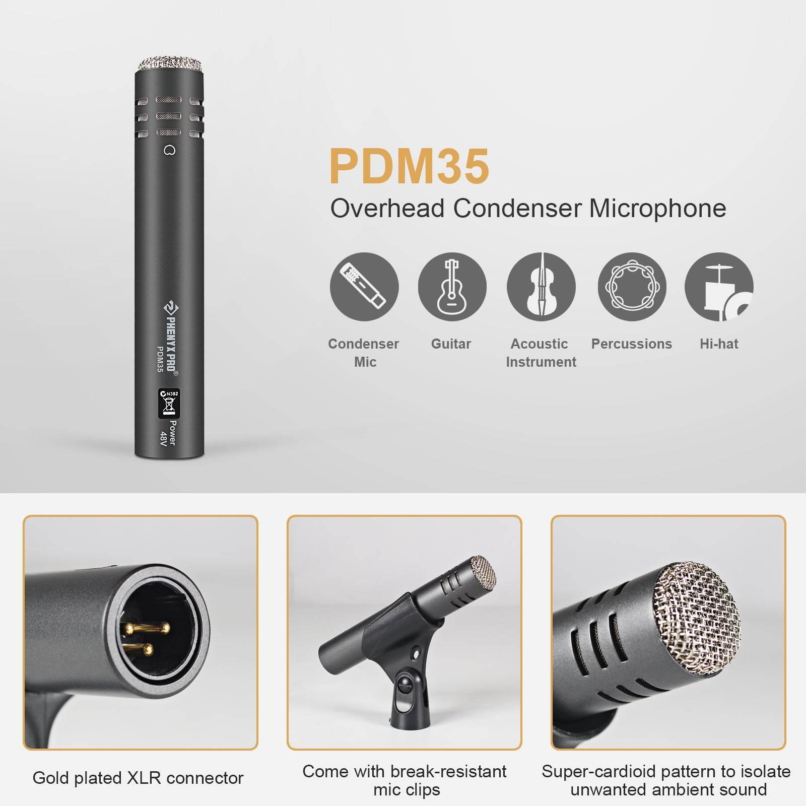 PTD-10 | 7-Piece Drum Microphone Kit w/ Cardioid Patterns - MSM AV - MSMAV