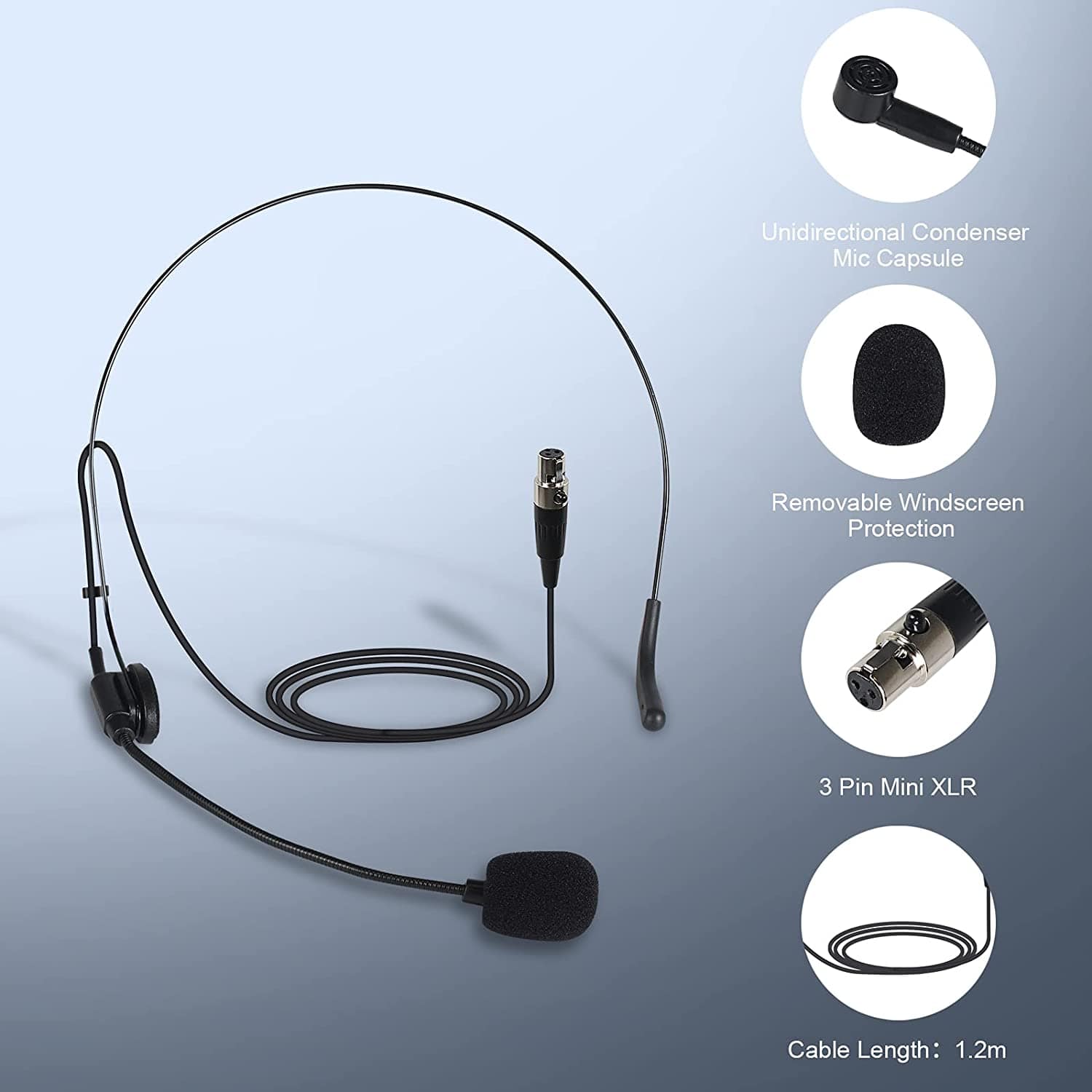 1HM1LM-BLK | Lapel & Headset Mic Combo w/ 3-Pin XLR Jack (Pack of 2) | Stocked in AU