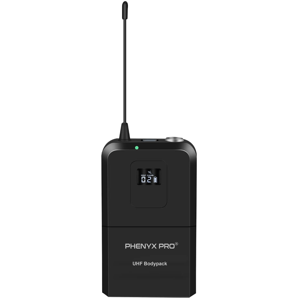 Phenyx Pro Wireless UHF BodyPack Transmitter Compatible With Receiver PTU-7000/6000