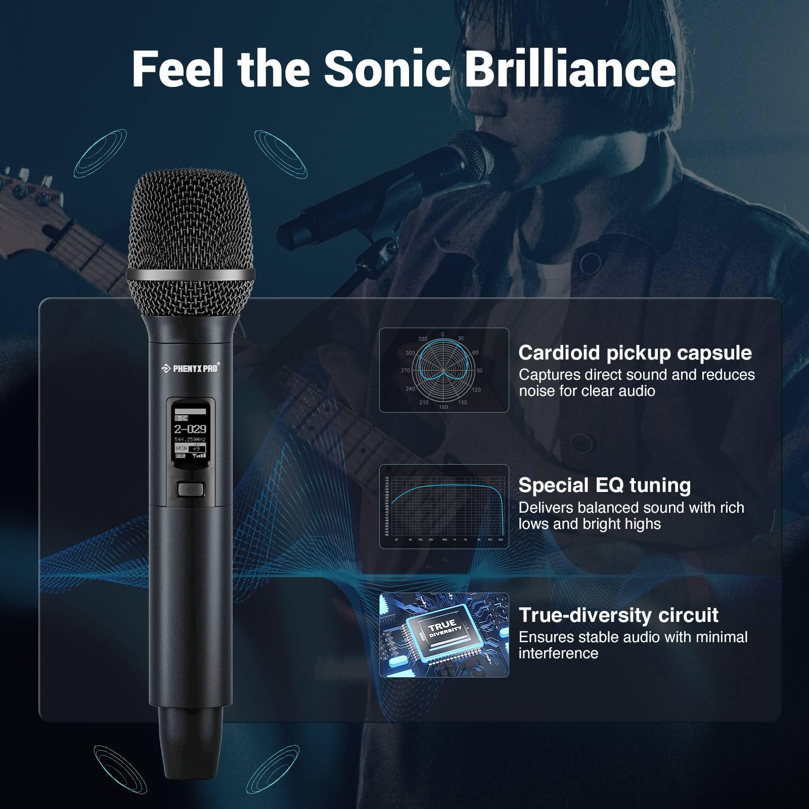 PTAU-2 | Dual-Channel Wireless Dynamic Mic System w/ Spectrum Analyzer - MSM AV - MSMAV