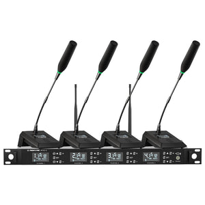 PTC-4 - Black - Wireless Conference Microphone System - Front - Phenyx Pro 