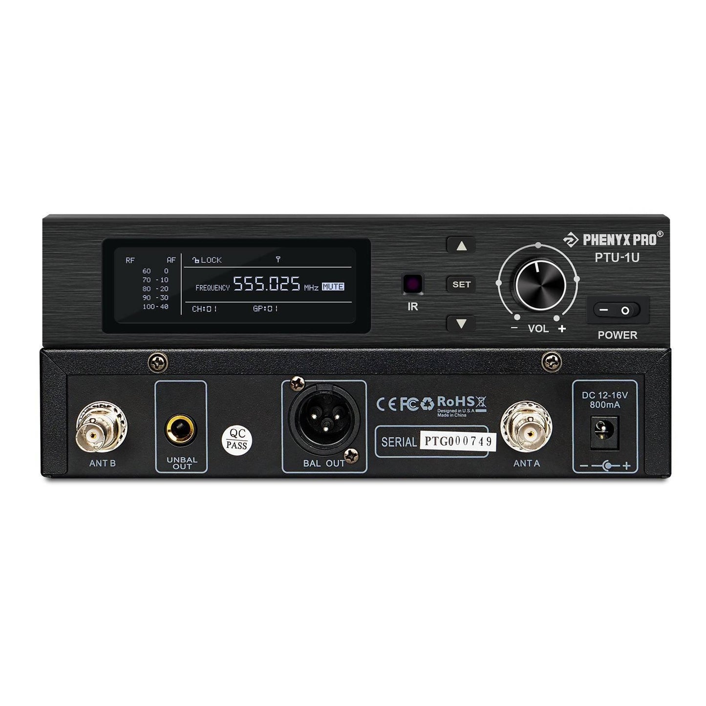PTU-1U-1H | True Diversity Single Wireless Microphone System - MSM AV - MSMAV