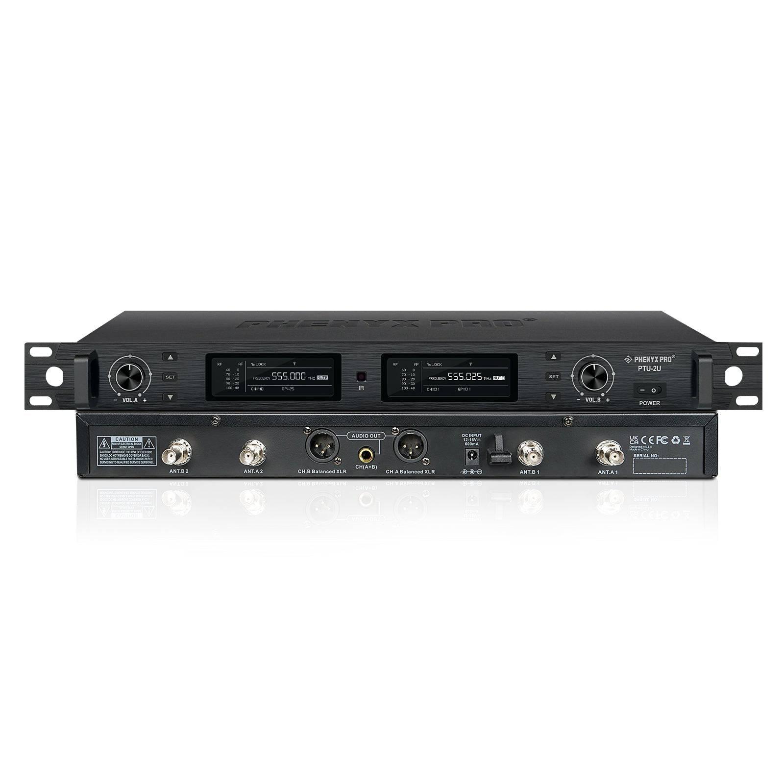 PTU-2U-1H1B | True Diversity Dual Wireless Microphone System - MSM AV - MSMAV