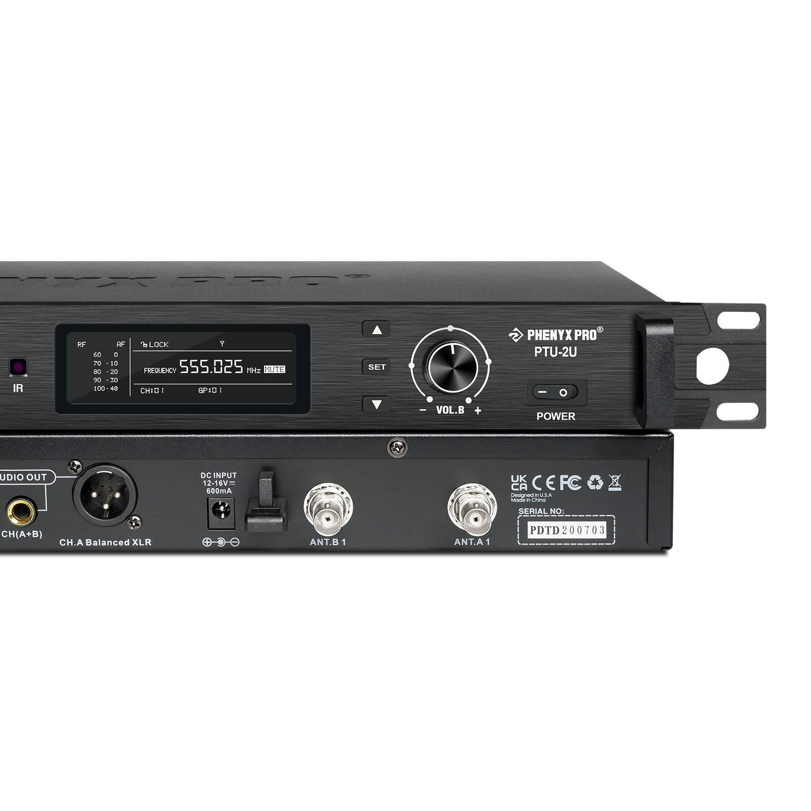 PTU-2U-1H1B | True Diversity Dual Wireless Microphone System - MSM AV - MSMAV