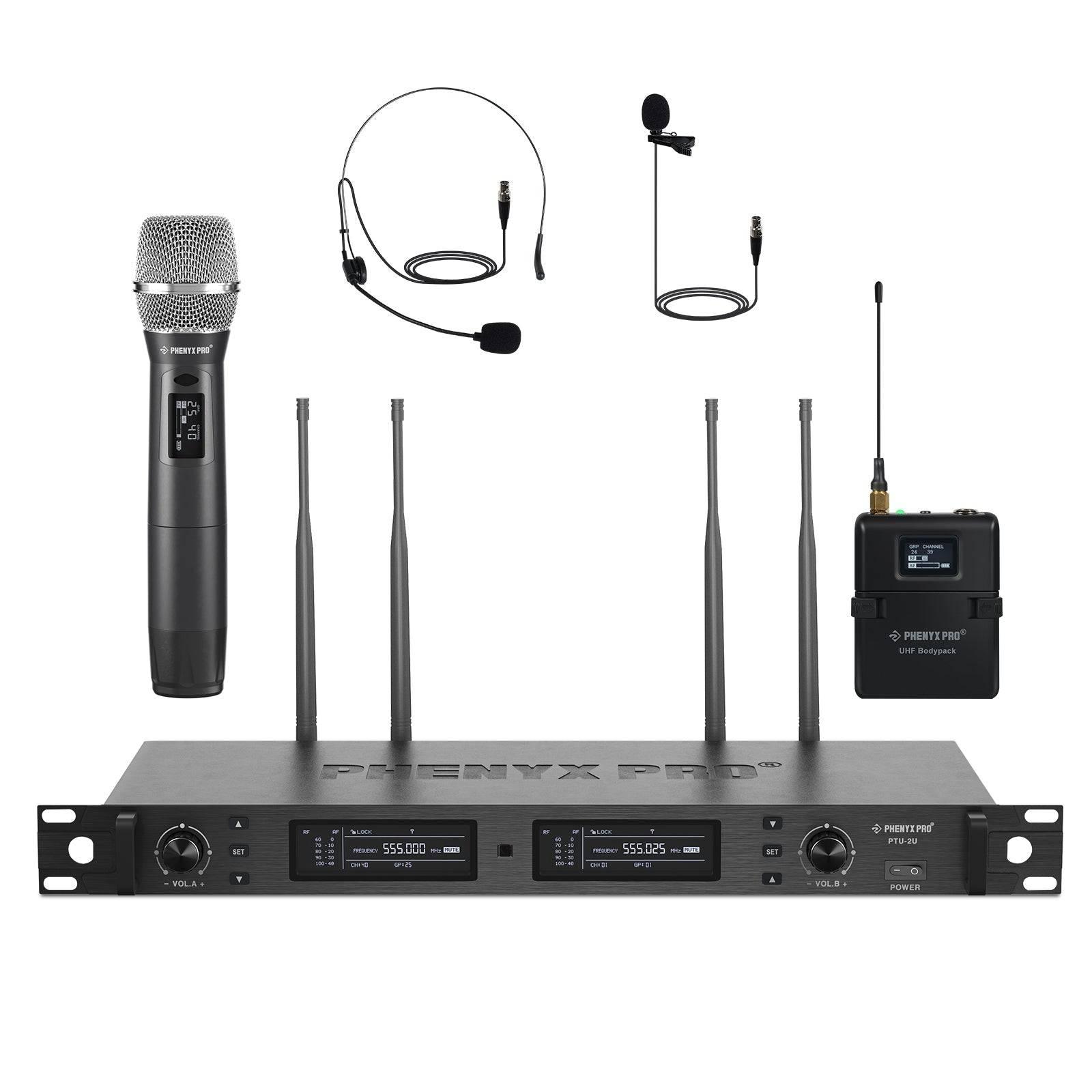 PTU-2U-1H1B | True Diversity Dual Wireless Microphone System - MSM AV - MSMAV