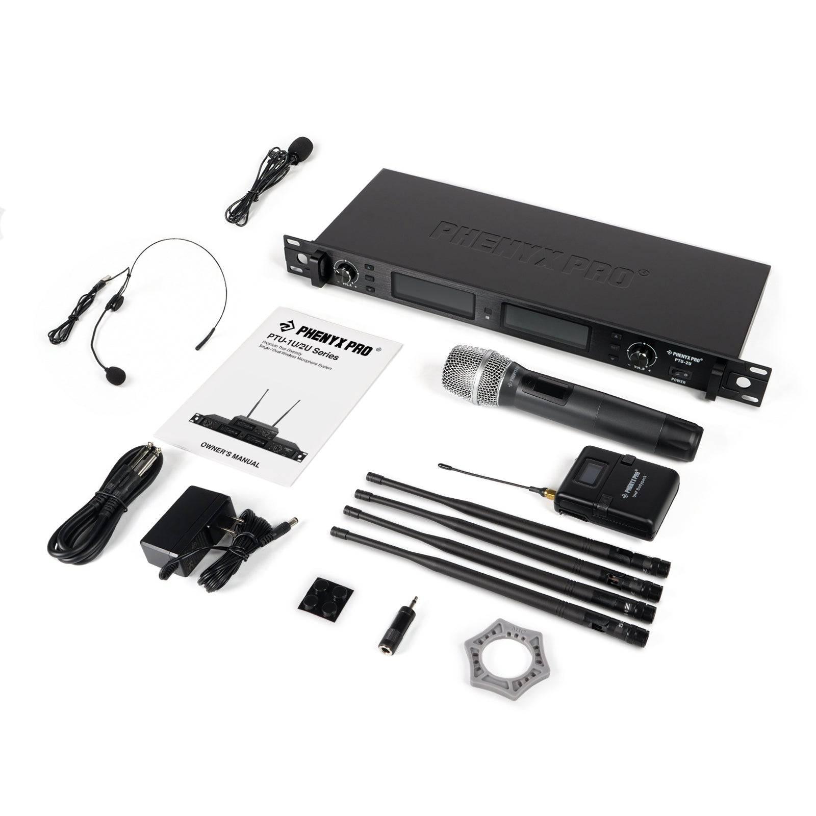 PTU-2U-1H1B | True Diversity Dual Wireless Microphone System - MSM AV - MSMAV