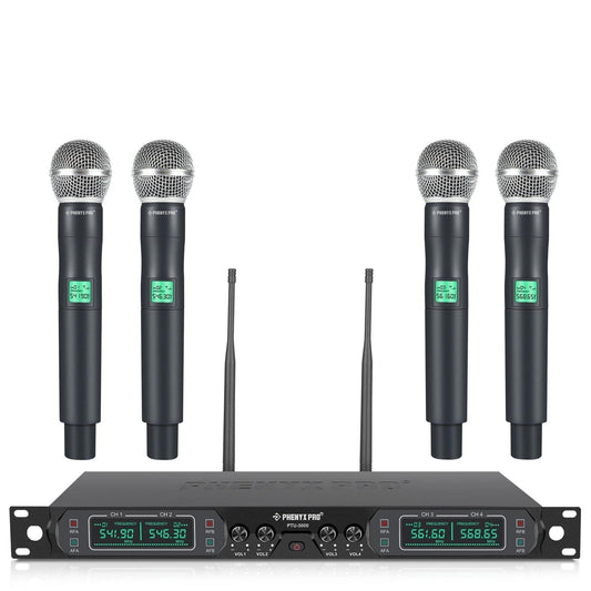 PTU-5000-4H | UHF Fixed Frequency Quad Wireless Microphone System - MSM AV - MSMAV