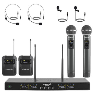 PTU-5200-2H2B | Quad Wireless Microphone System w/ Frequency Hopping - MSM AV - MSMAV