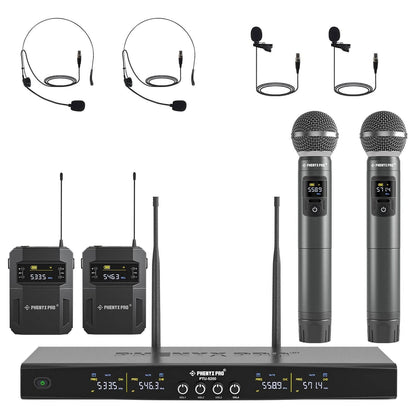 PTU-5200-2H2B | Quad Wireless Microphone System w/ Frequency Hopping - MSM AV - MSMAV