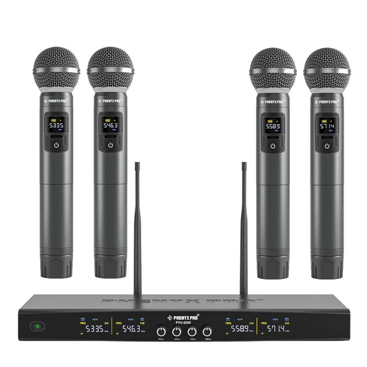 PTU-5200-4H | Quad Wireless Microphone System w/ Frequency Hopping - MSM AV - MSMAV