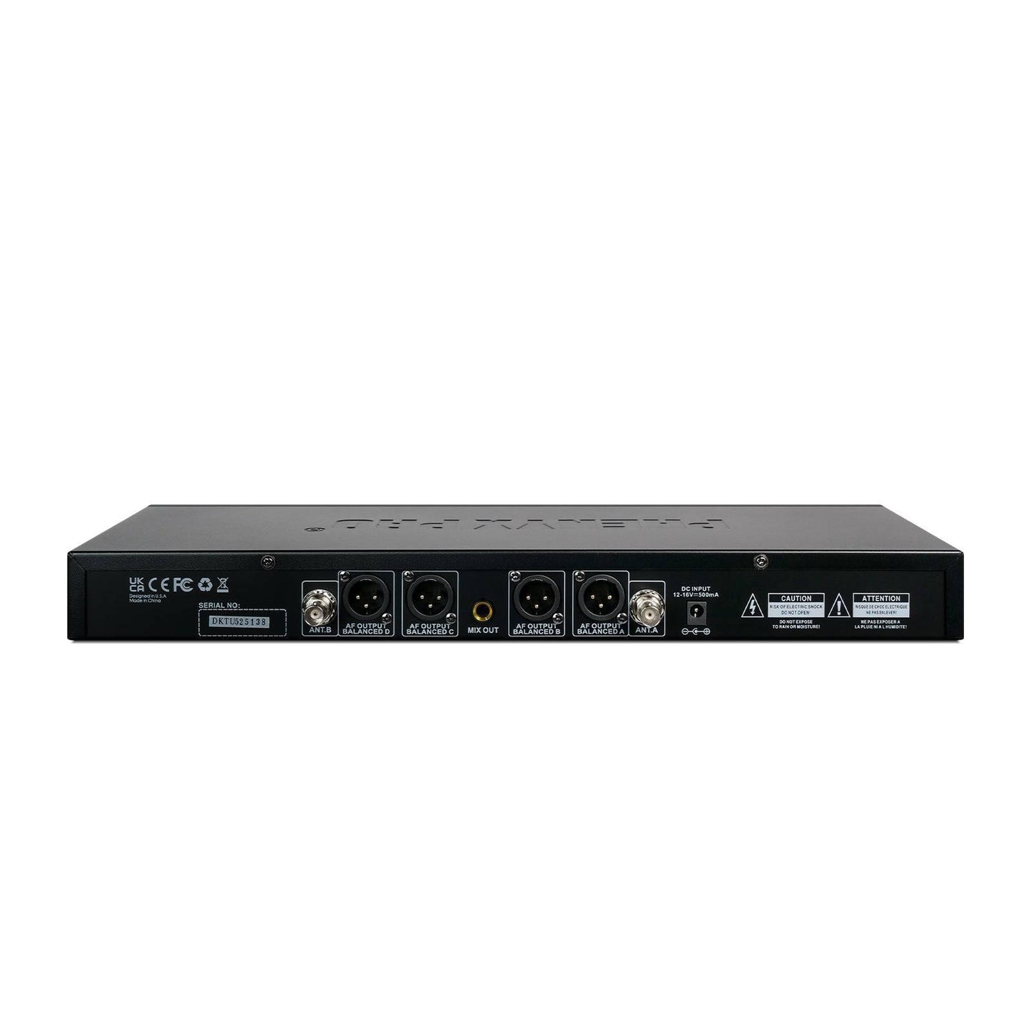 PTU-5200-4H | Quad Wireless Microphone System w/ Frequency Hopping - MSM AV - MSMAV