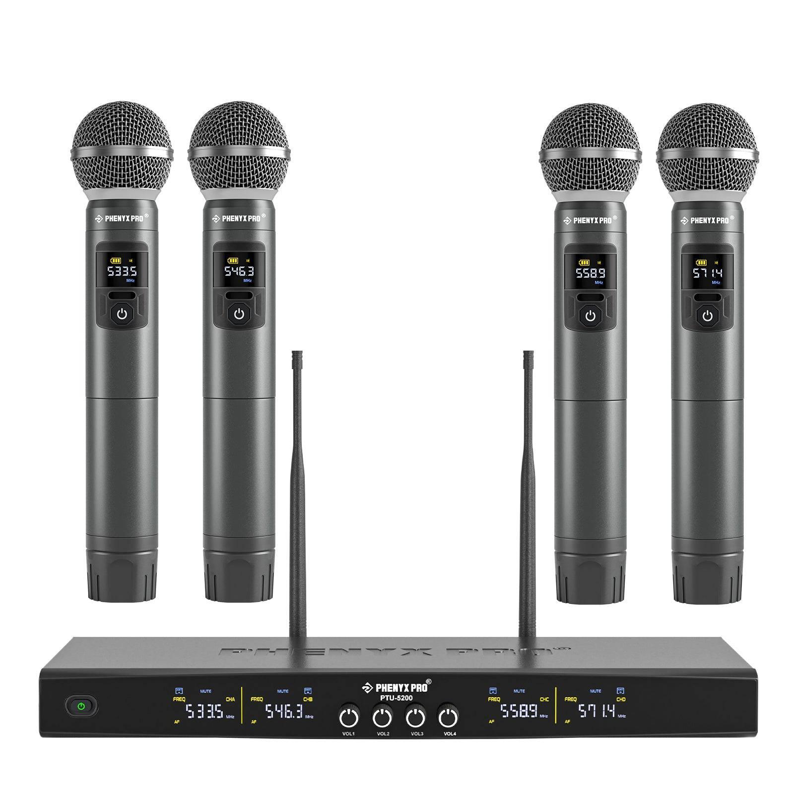 PTU-5200-4H | Quad Wireless Microphone System w/ Frequency Hopping - MSM AV - MSMAV