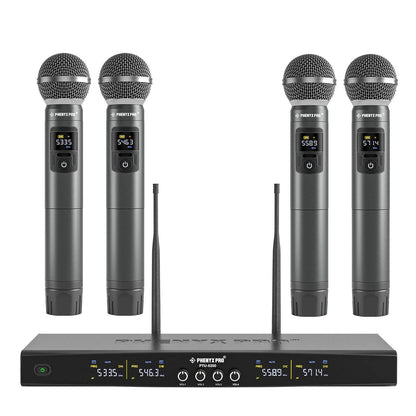 PTU-5200-4H | Quad Wireless Microphone System w/ Frequency Hopping - MSM AV - MSMAV