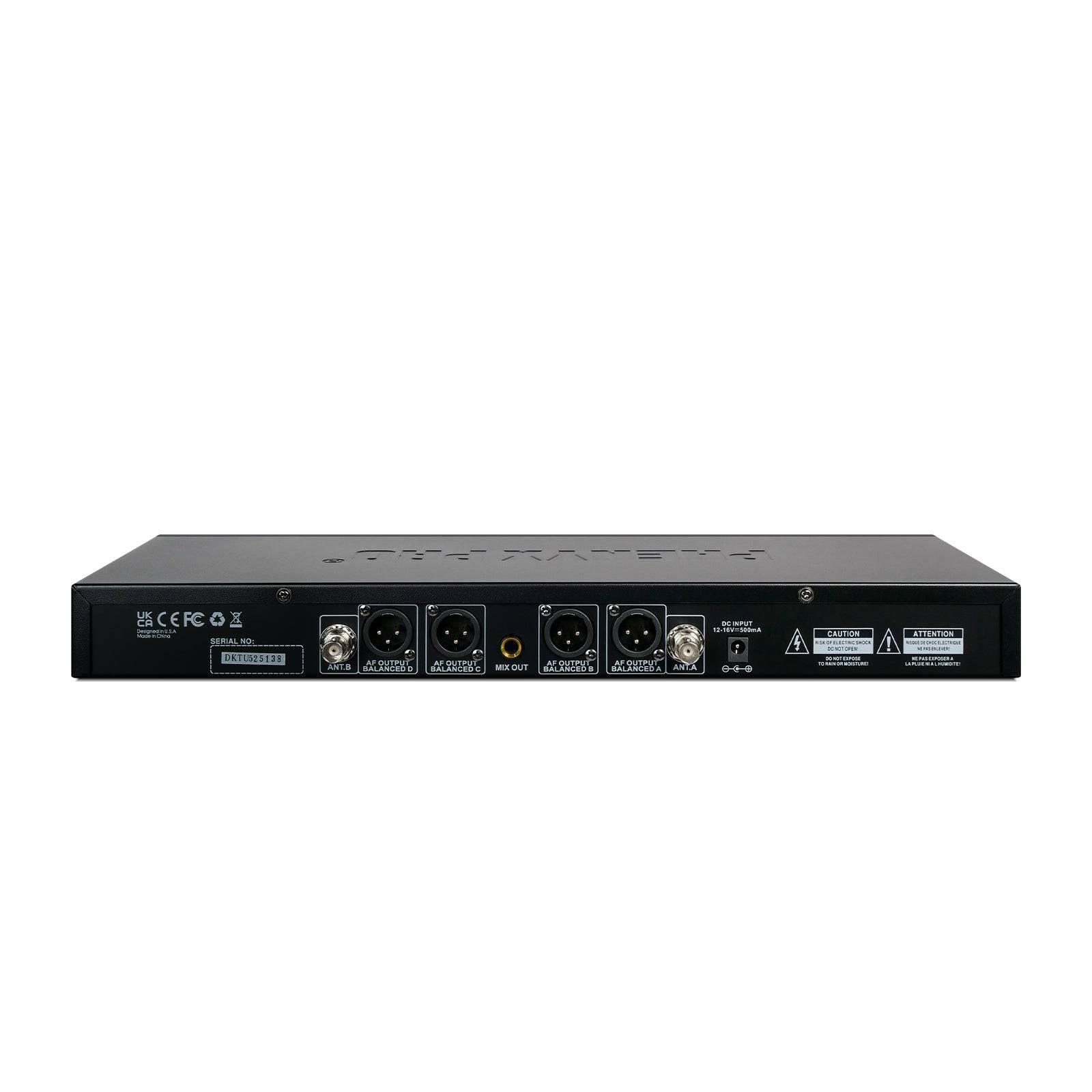 PTU-5200-4H | Quad Wireless Microphone System w/ Frequency Hopping - MSM AV - MSMAV