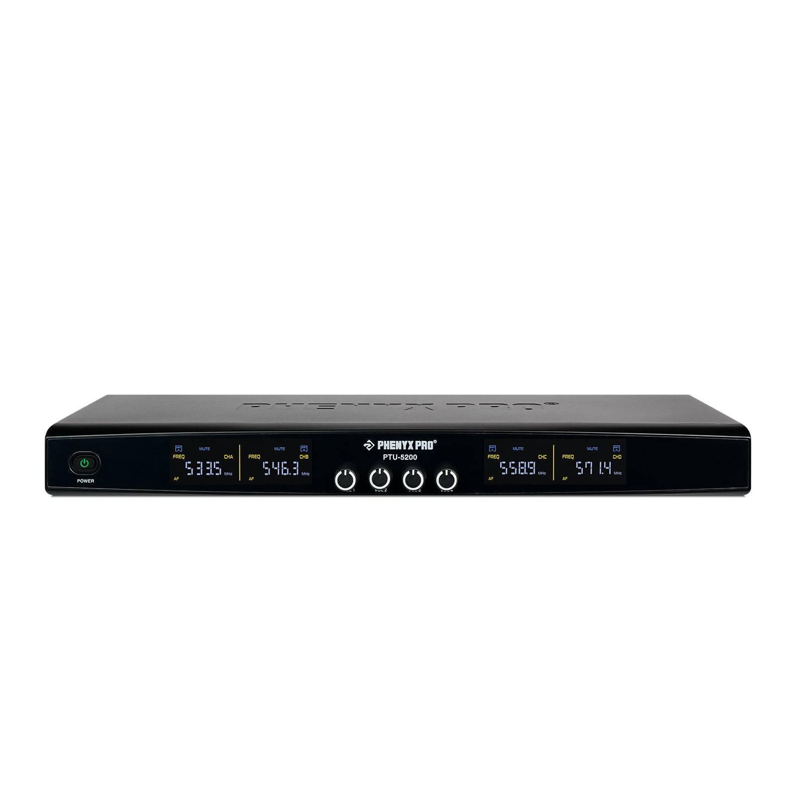 PTU-5200-4H | Quad Wireless Microphone System w/ Frequency Hopping - MSM AV - MSMAV