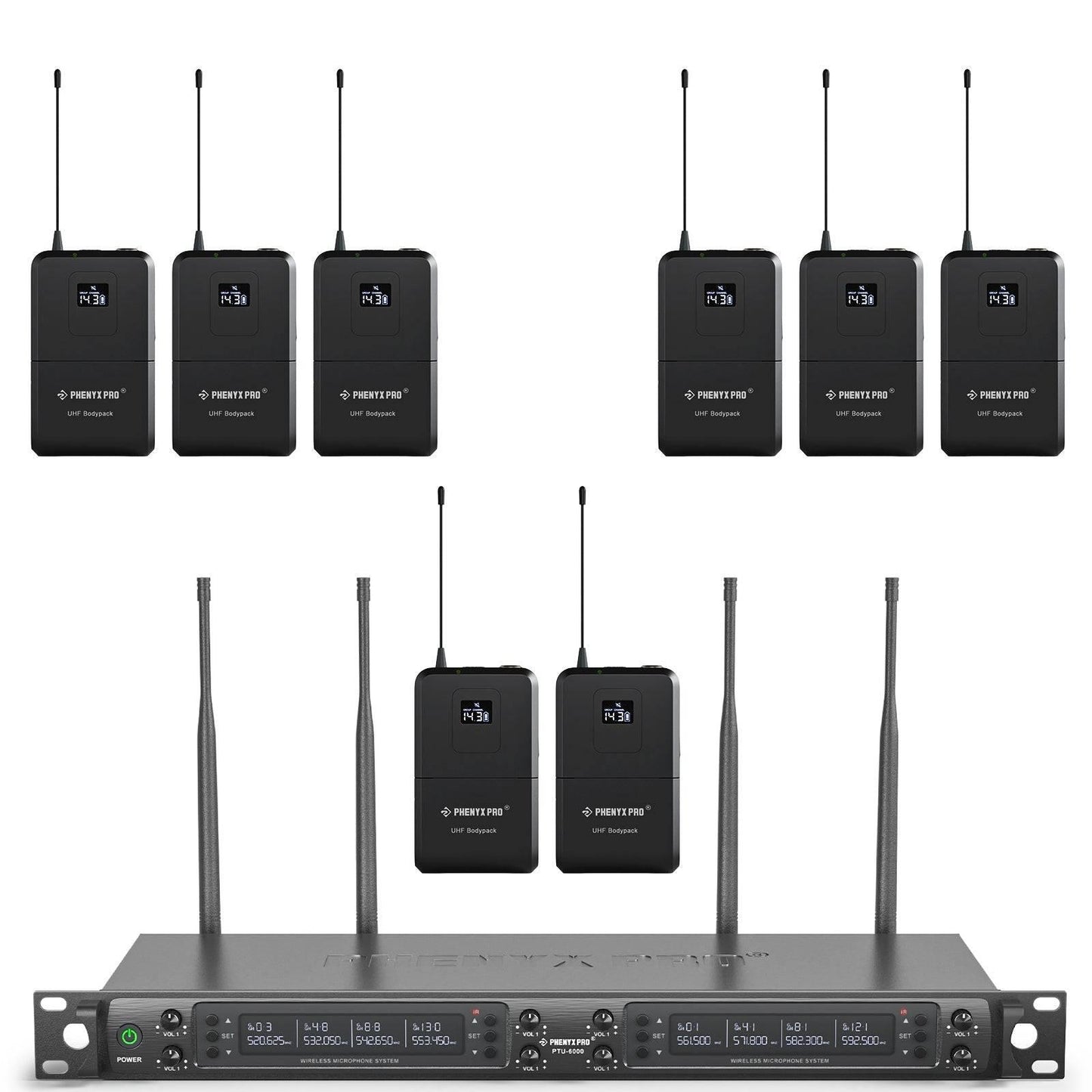 PTU-6000-8B Wireless Microphone System w/ Auto-Scan - MSM AV - MSMAV