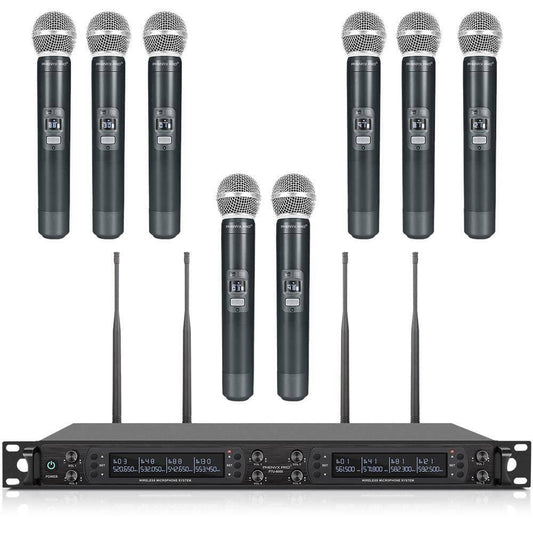 PTU-6000-8H | Eight-channel UHF Wireless Microphone System w/ Auto-Scan