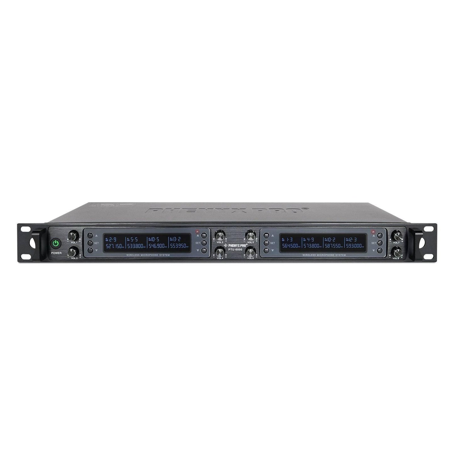 PTU-6000-8H | Eight-channel UHF Wireless Microphone System w/ Auto-Scan