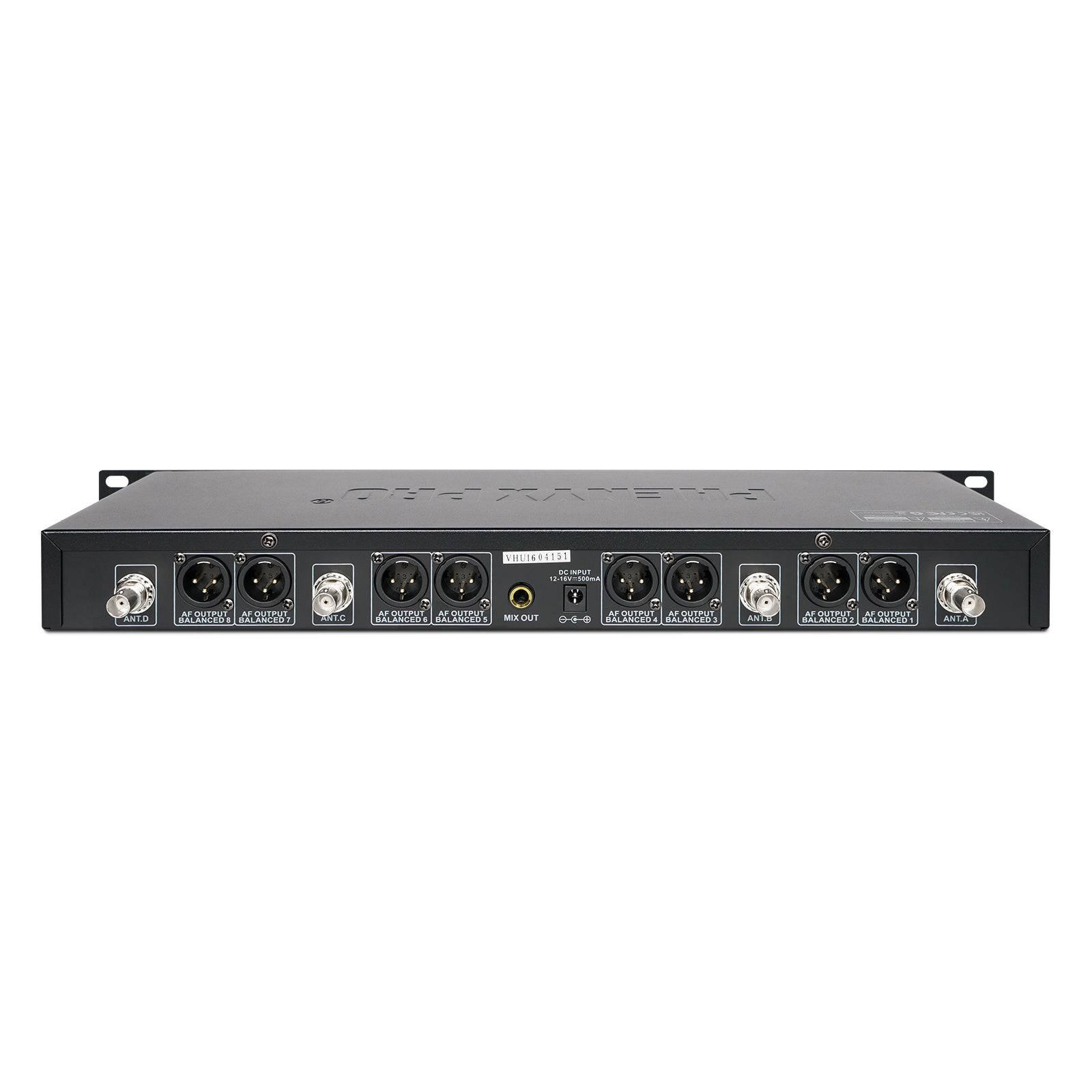 PTU-6000-8H | Eight-channel UHF Wireless Microphone System w/ Auto-Scan