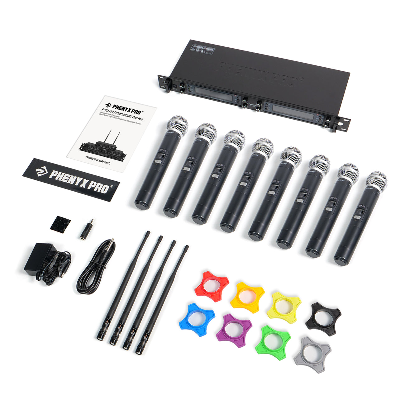 PTU-6000-8H Wireless Microphone System – Eight-Channel UHF with Auto-Scan at MSMAV