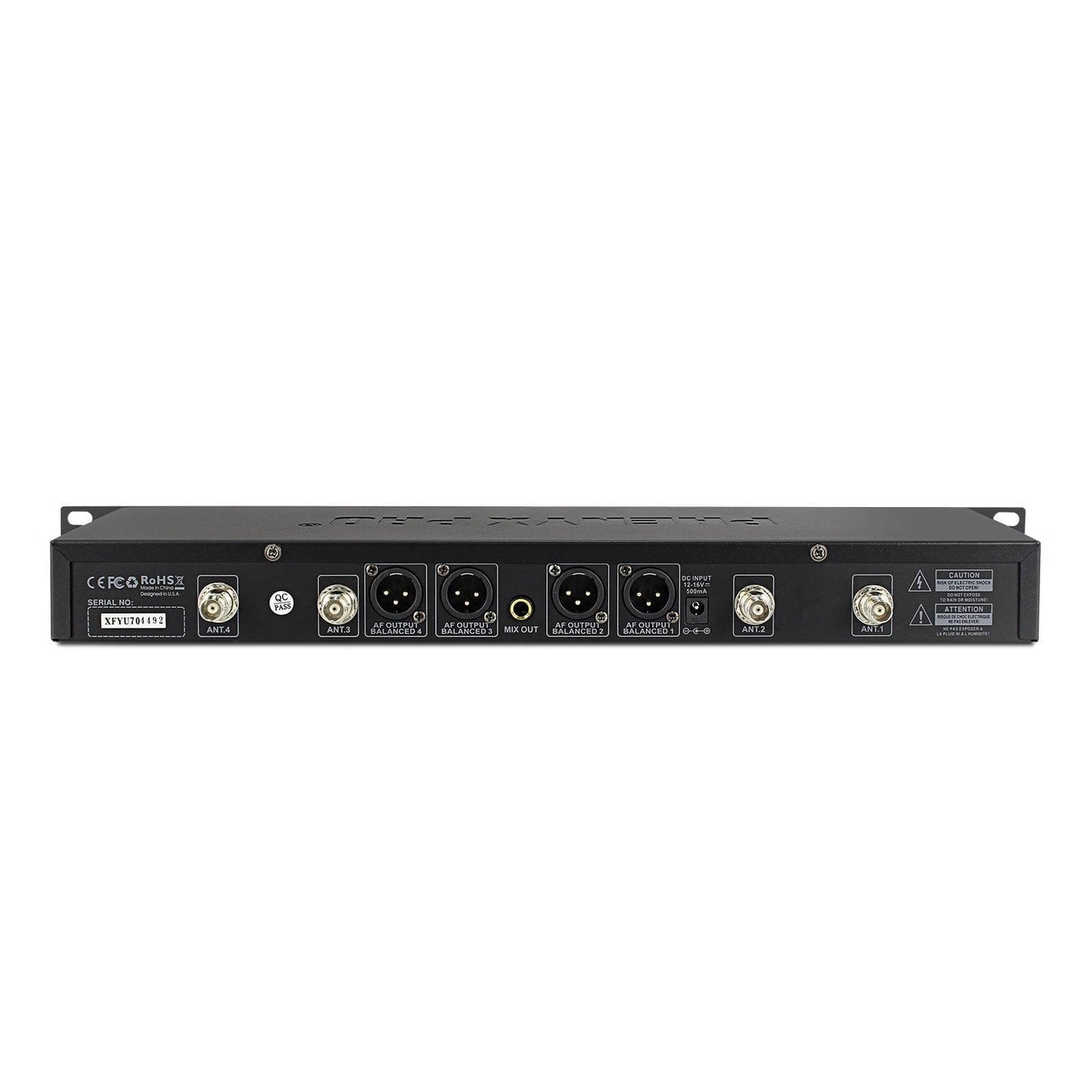 PTU-7000-2H2B | Quad UHF Wireless Microphone System w/ Auto-Scan - MSM AV - MSMAV